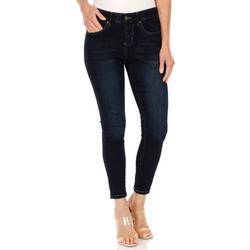 Women's Solid Tummy Control Skinny Fit Jeans - Dark Wash