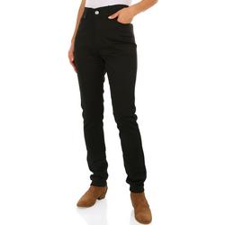 Women's Solid Denim Skinny Jeans - Black