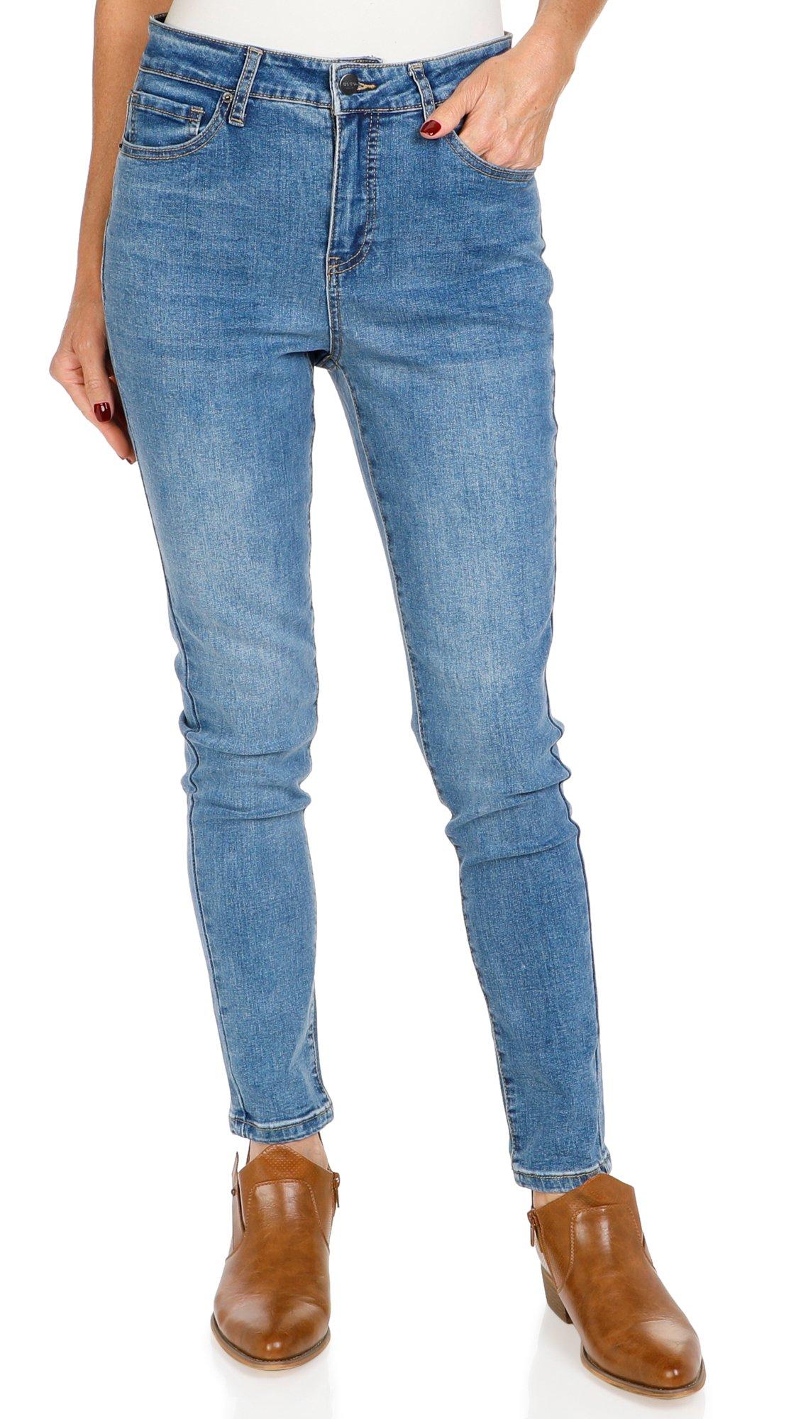 Women's Basic Skinny Denim Jeans - Dark Wash