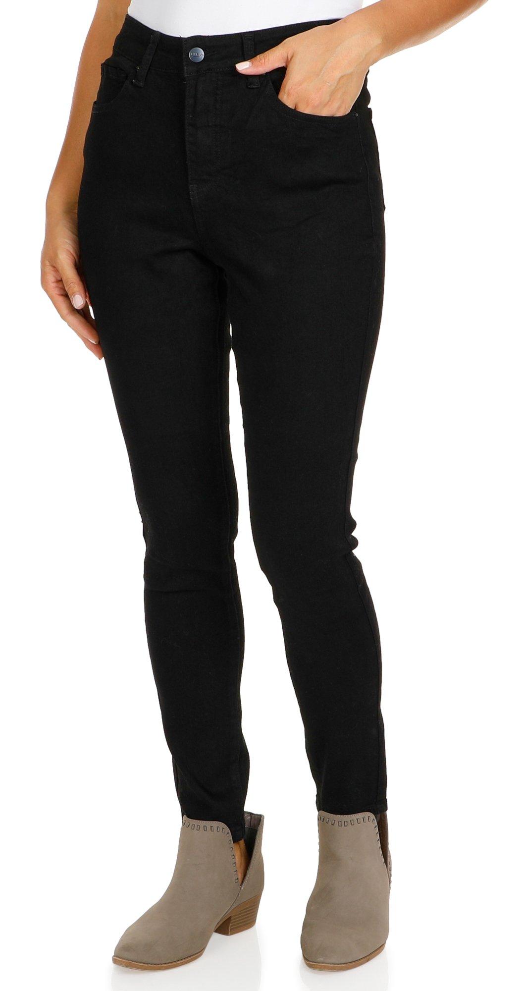 Women's Solid Skinny Jeans - Black