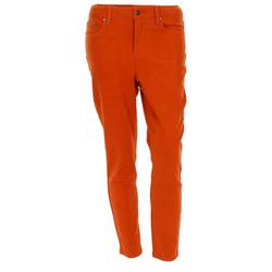 Women's Solid Skinny Jeans - Orange