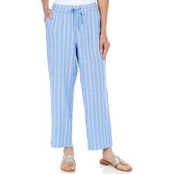 Women's Stripe Print Linen Pants