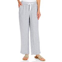 Women's Striped Drawcord Linen Pants