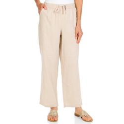 Women's Solid Drawcord Linen Pants