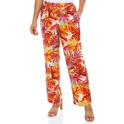 Women's Sunset Palm Leaf Print Pants
