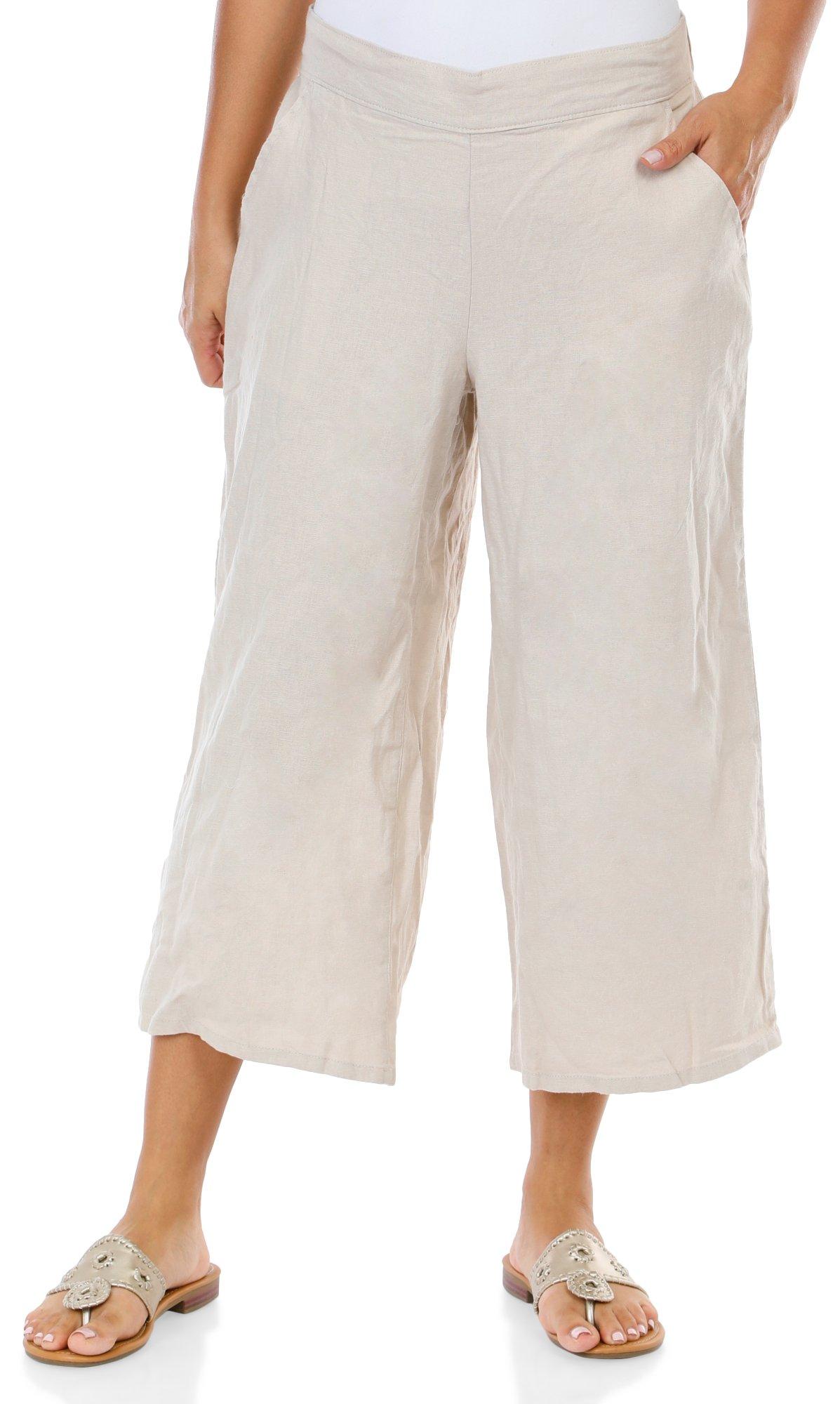 Women's Solid Linen Pants