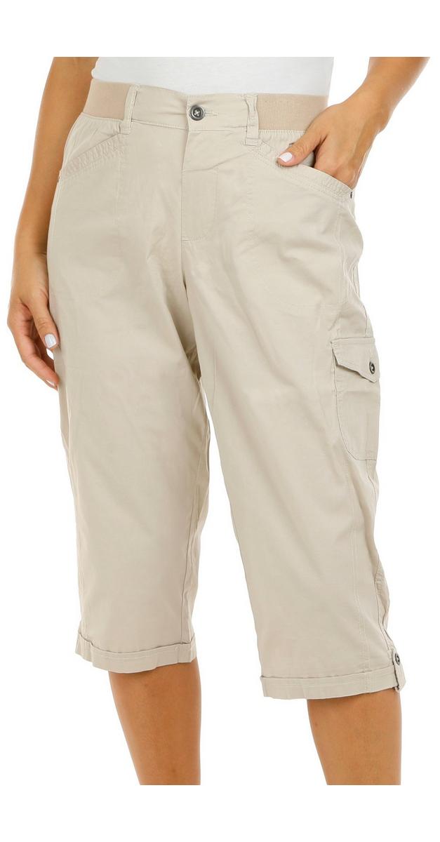 Women's Solid Twill Capris - Tan | bealls