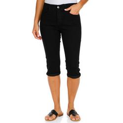 Women's Solid Denim Capri Jeans
