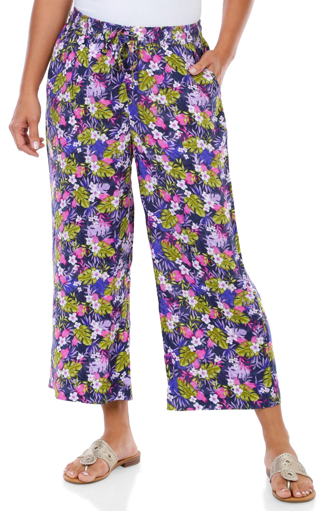 Women's Twilight Floral Capri Pants