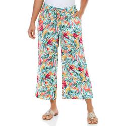 Women's Pop Of Palm Capri Pants
