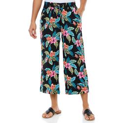 Women's Tropical Floral Print Capri Pants