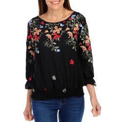Women's Embroidered Floral Top