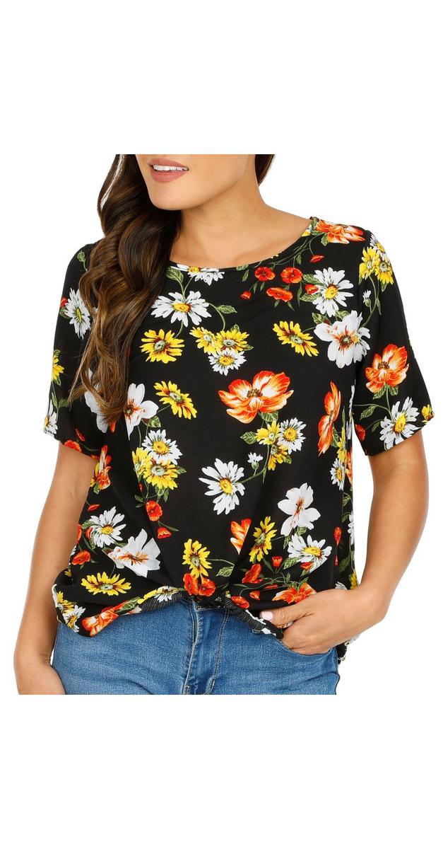 Women's Floral Print Blouse - Black | bealls