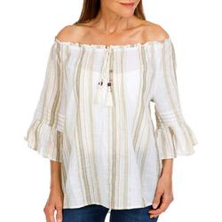 Women's Striped Off The Shoulder Top
