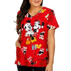 Women's Christmas Mickey & Minnie Uniform Top - Red