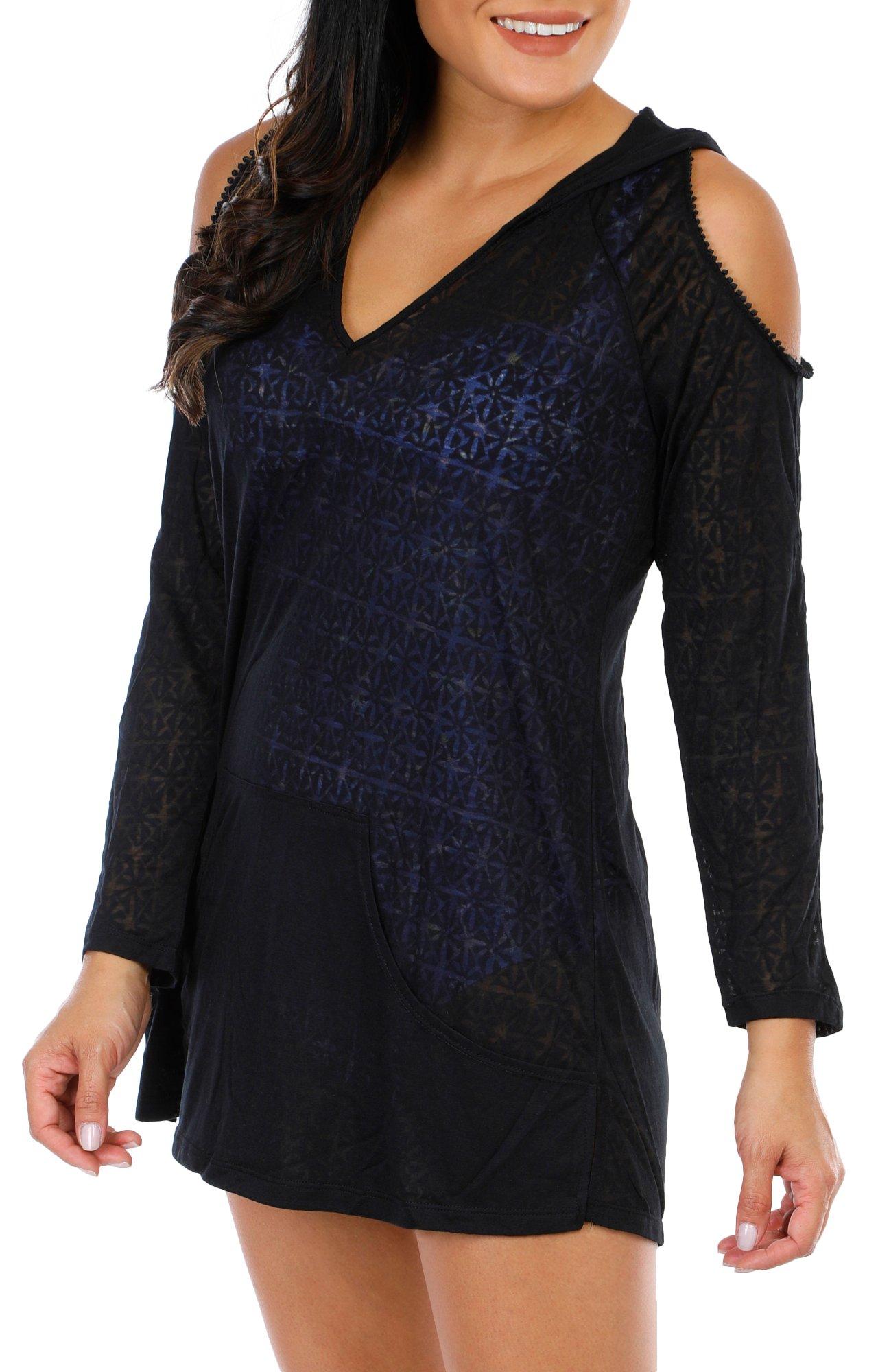 Women's Solid Hooded Swim Coverup