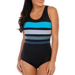 Women's Stripe One Piece Swimsuit
