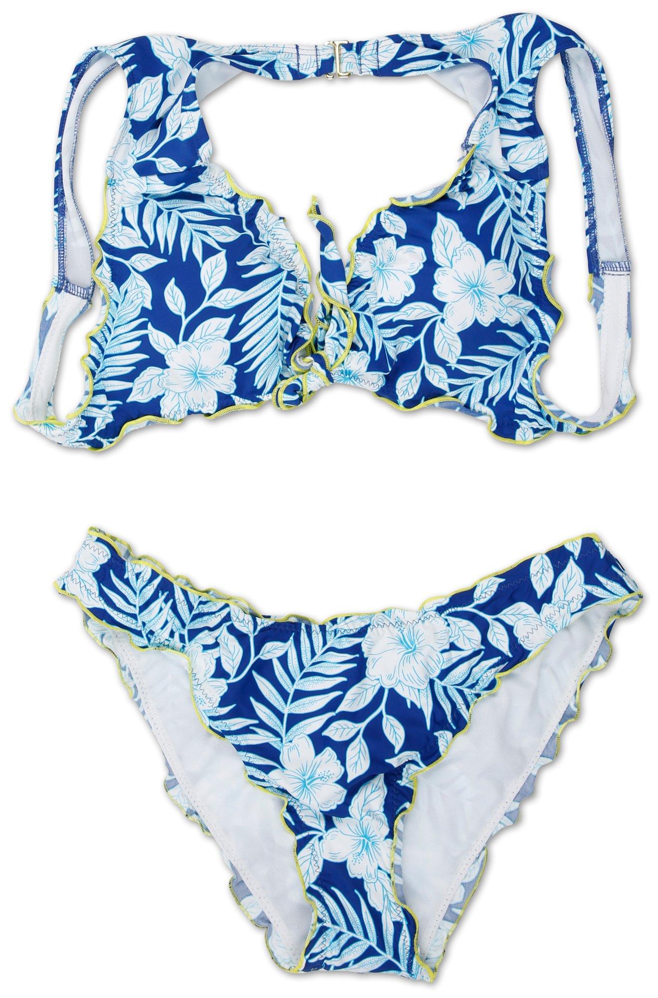 Juniors 2 Pc Floral Bikini Swimsuit Set