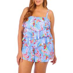 Women's Plus One Piece Floral Print Swimsuit