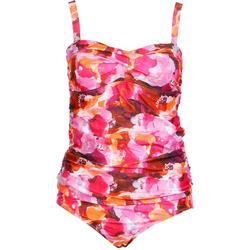 Women's Plus 2 Pc Abstract Floral Swimsuit