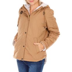 Women's Solid Quilted Jacket - Tan