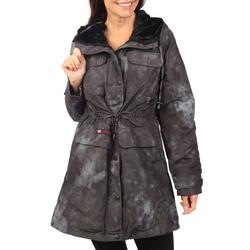 Women's Fleece Trench Coat - Black