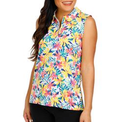 Women's Active Sleeveless Floral Print Top