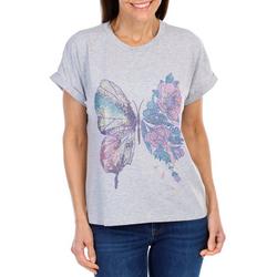 Women's Butterfly Rhinestone Graphic Top