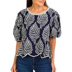 Women's Embroidered Palm Blouse