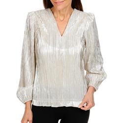 Women's Solid Pleated Top