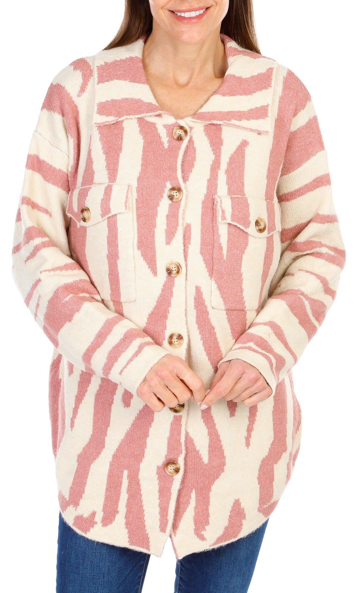Women's Pink Zebra Shacket