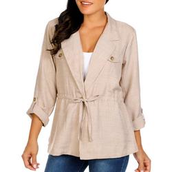 Women's Solid Linen Jacket