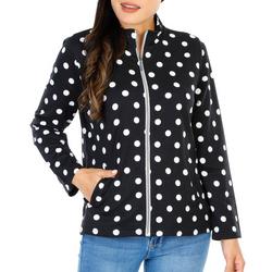 Women's Polka Dot Zip Up Jacket