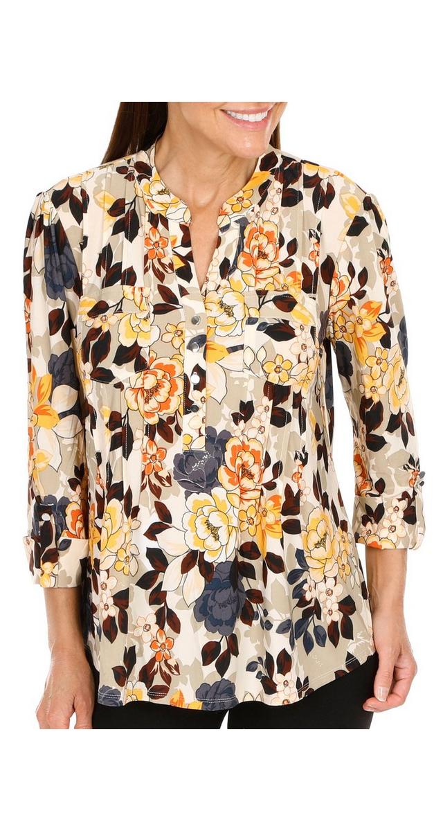 Women's Floral Pleated Top - Multi | bealls