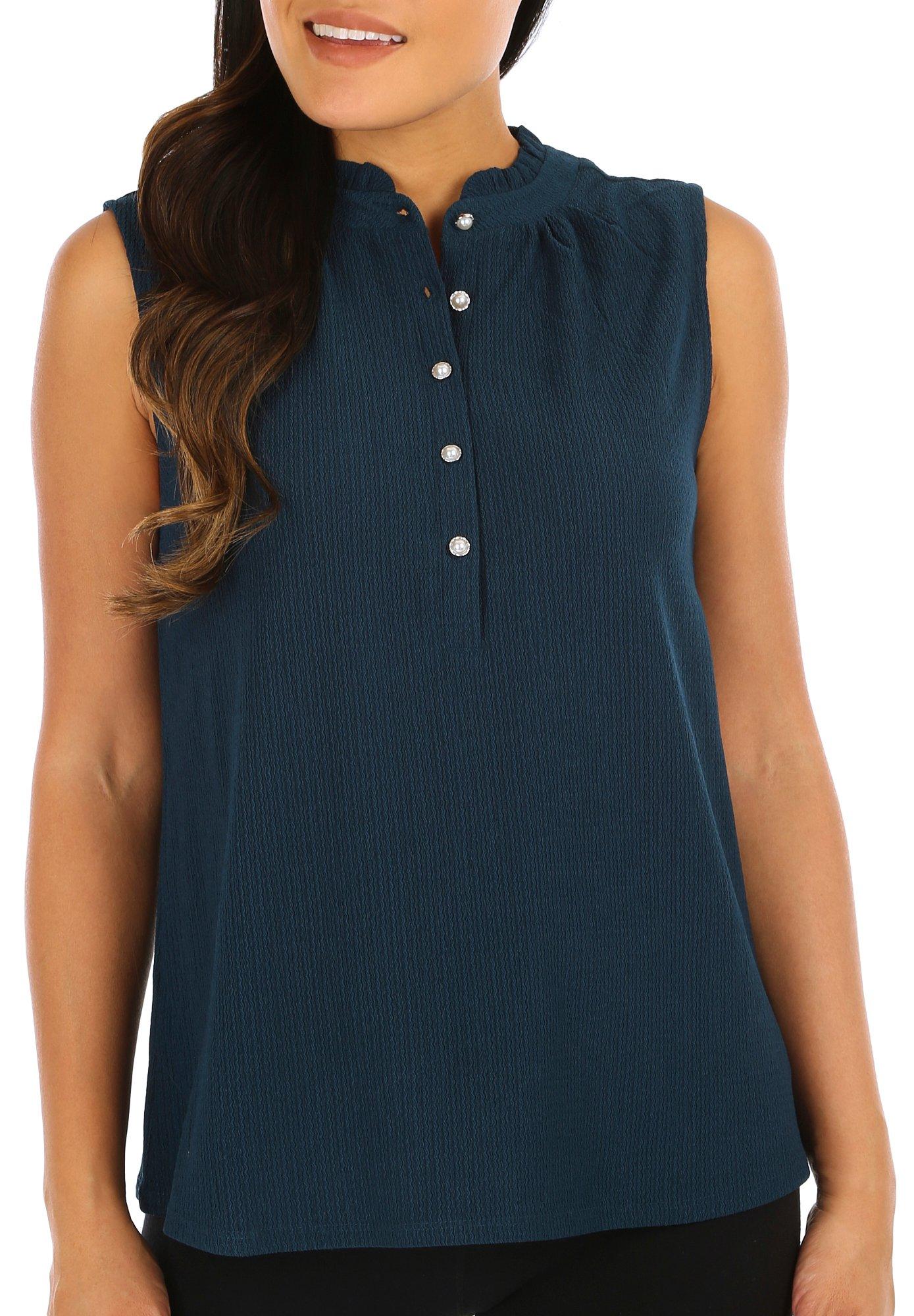 Women's Sleeveless Solid Top - Jade