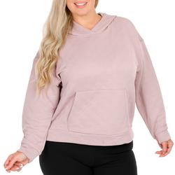 Women's Plus Active Quilted Hooded Pullover - Pink