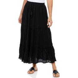 Women's Plus Solid Maxi Skirt