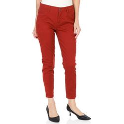 Women's Solid Minimalistic Skinny Jeggings - Red