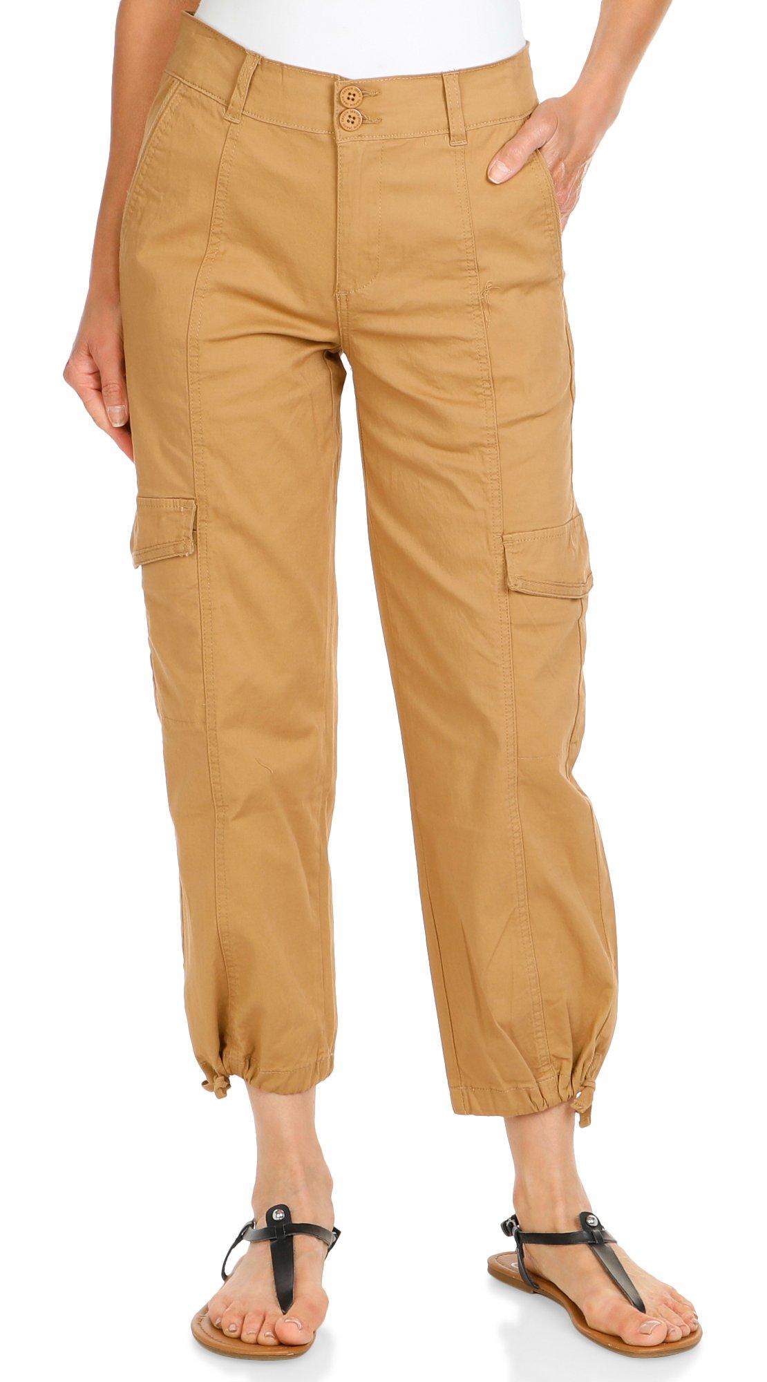 Women's Solid Cargo Pants