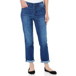 Women's Button Fly Straight Leg Jeans