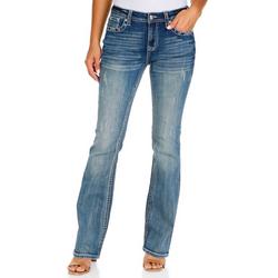 Women's Easy Fit Distressed Straight Leg Jeans