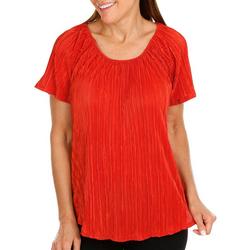 Women's Solid Striped Top - Red