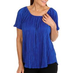 Women's Solid Striped Top - Royal Blue