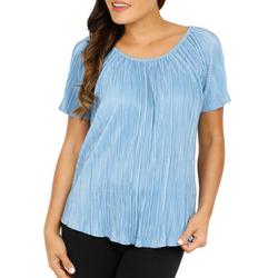 Women's Solid Striped Top - Blue