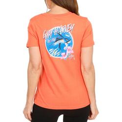 Women's Outdoor Marlin Runner Graphic Top - Orange Multi
