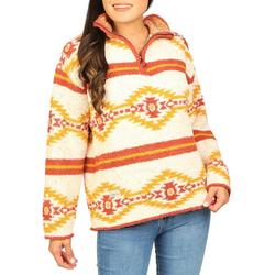 Women's Aztec Pattern Quarter Zip Pullover Jacket