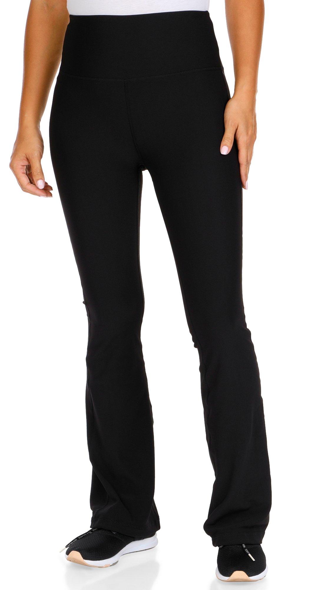 Women's Active Solid Ribbed Flare Leggings