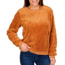 Women's Solid Plush Pullover Sweater
