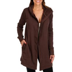 Women's Solid Hooded Cardigan
