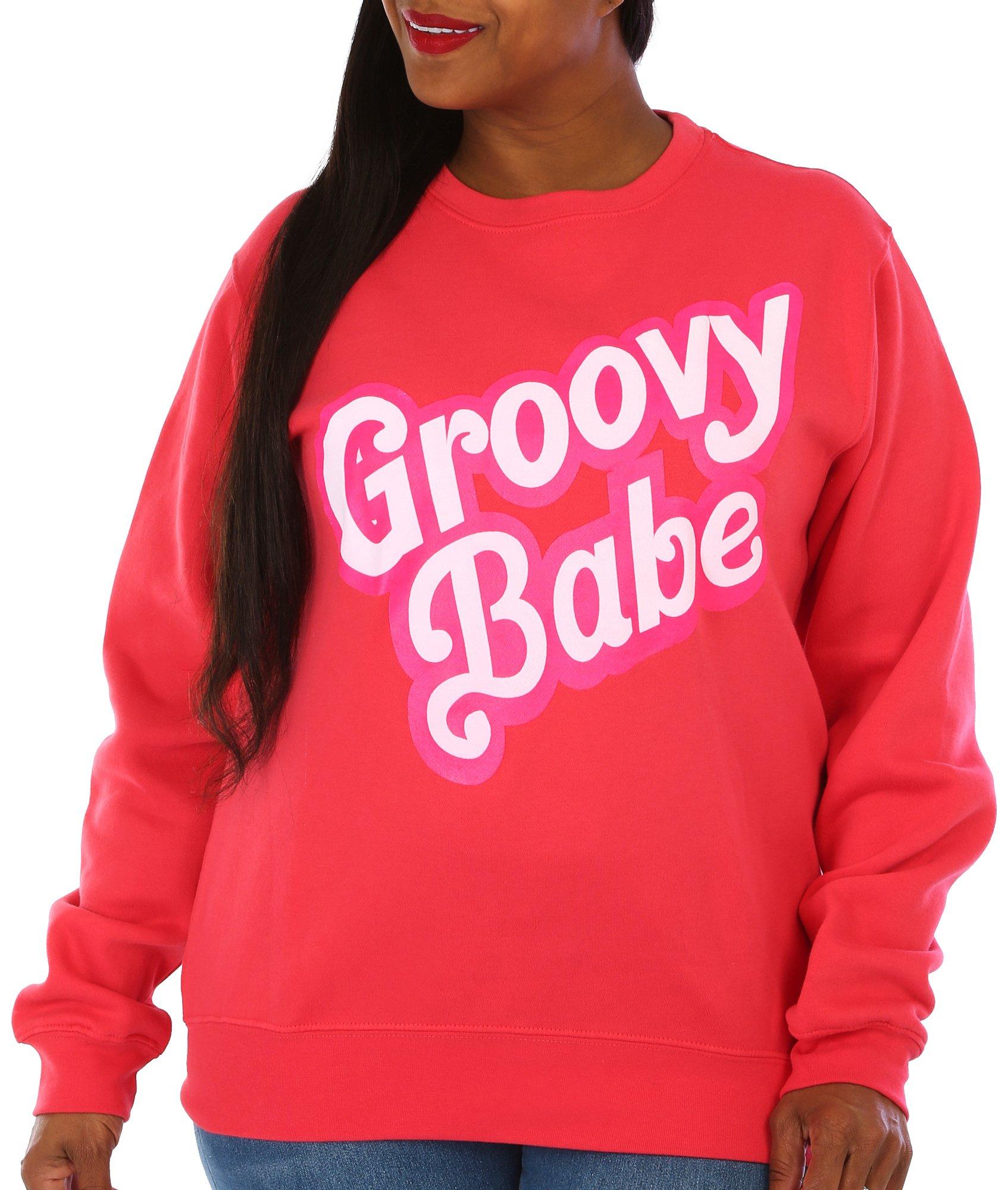 Juniors Plus Groovy Babe Barbie Sweatshirt